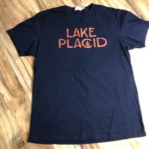 Lake Placid navy / orange short sleeve cotton tee J. crew size MEDIUM